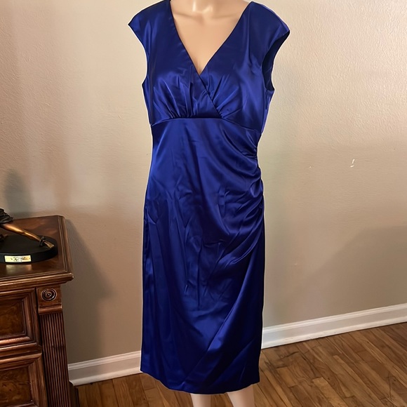 London Times Cobalt Blue Dress - Picture 1 of 8